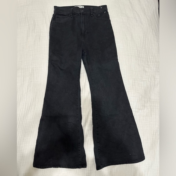 Abercrombie Flared Ultra High Rise Black Jean; Size 8/29 - Picture 1 of 3